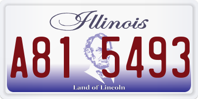 IL license plate A815493