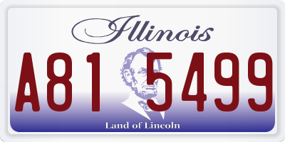 IL license plate A815499