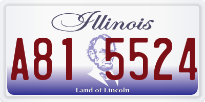 IL license plate A815524
