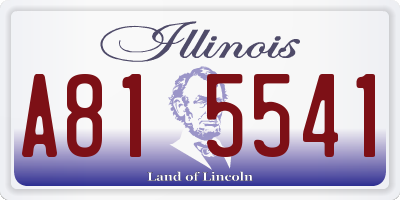 IL license plate A815541
