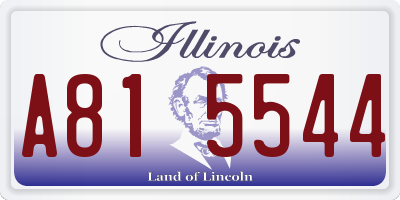 IL license plate A815544
