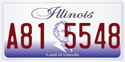 IL license plate A815548
