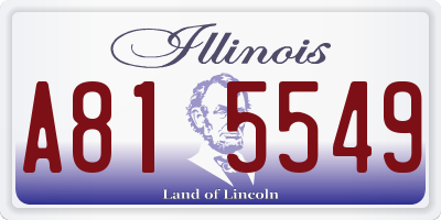 IL license plate A815549