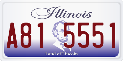 IL license plate A815551