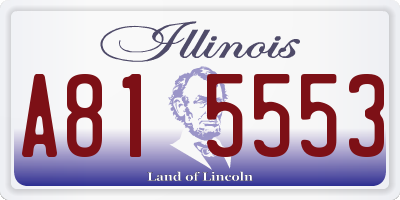 IL license plate A815553