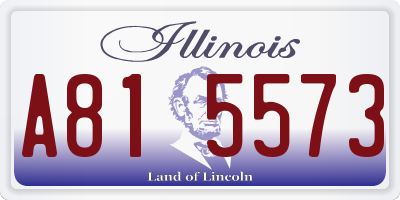 IL license plate A815573