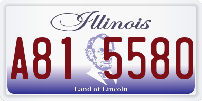 IL license plate A815580