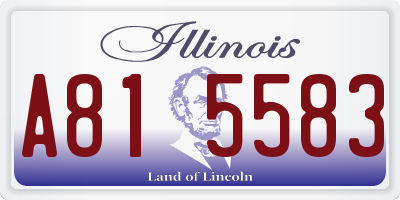 IL license plate A815583