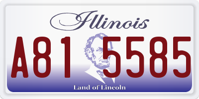 IL license plate A815585
