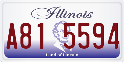 IL license plate A815594