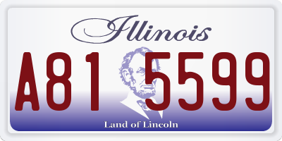 IL license plate A815599