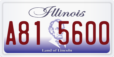 IL license plate A815600