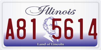IL license plate A815614