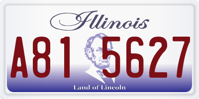 IL license plate A815627