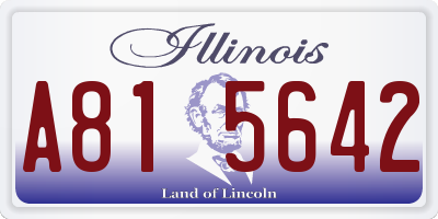 IL license plate A815642