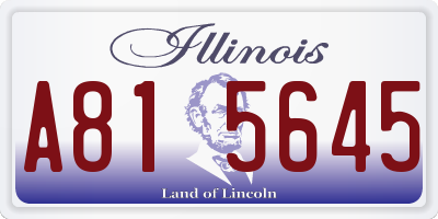 IL license plate A815645