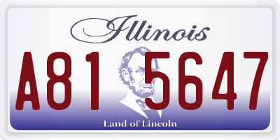 IL license plate A815647