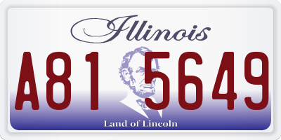 IL license plate A815649