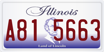 IL license plate A815663
