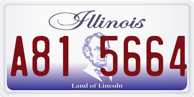 IL license plate A815664