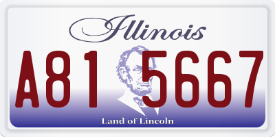 IL license plate A815667