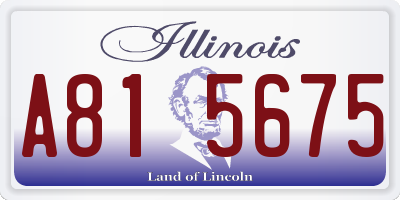 IL license plate A815675
