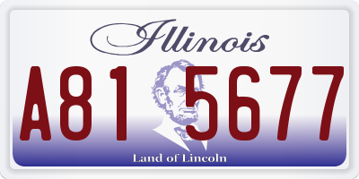 IL license plate A815677