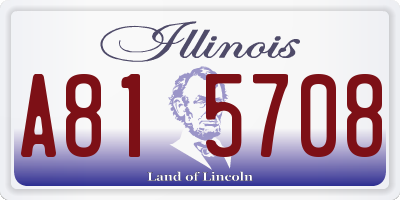 IL license plate A815708