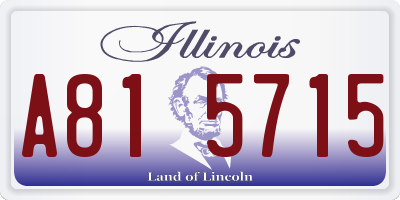 IL license plate A815715