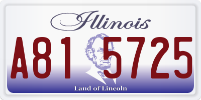 IL license plate A815725