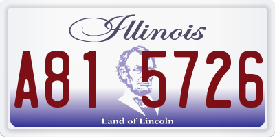 IL license plate A815726