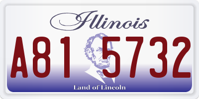 IL license plate A815732