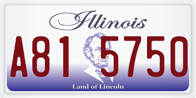 IL license plate A815750