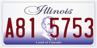 IL license plate A815753