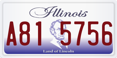 IL license plate A815756