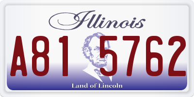 IL license plate A815762