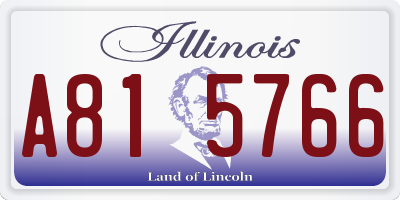 IL license plate A815766