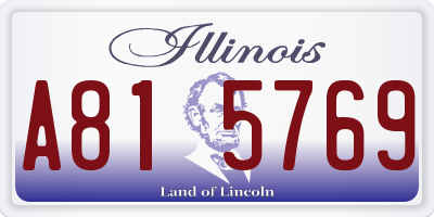 IL license plate A815769