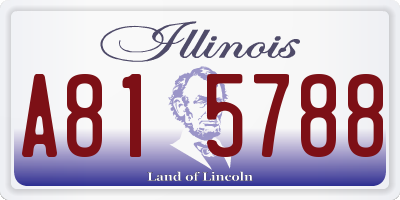IL license plate A815788
