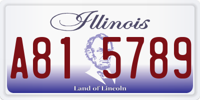 IL license plate A815789