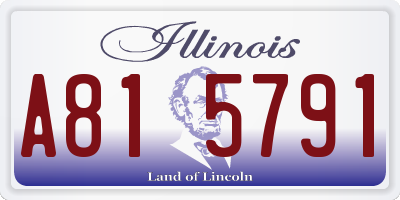 IL license plate A815791