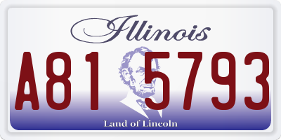 IL license plate A815793