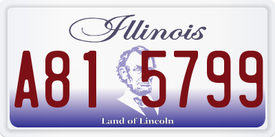 IL license plate A815799