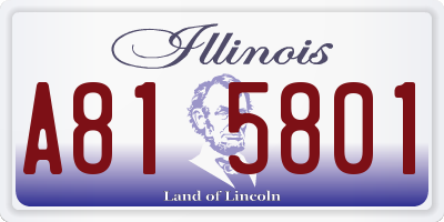 IL license plate A815801