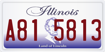IL license plate A815813