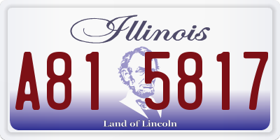 IL license plate A815817