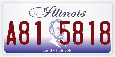 IL license plate A815818