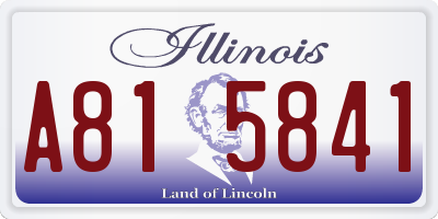 IL license plate A815841