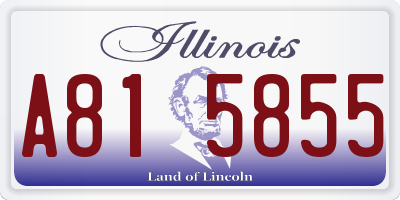 IL license plate A815855