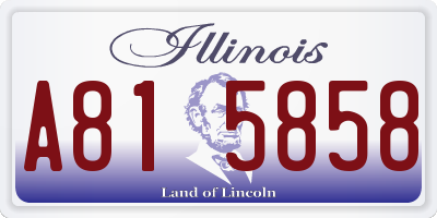 IL license plate A815858